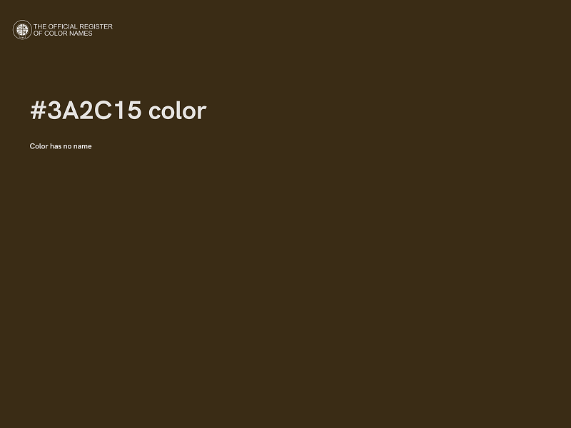 #3A2C15 color image