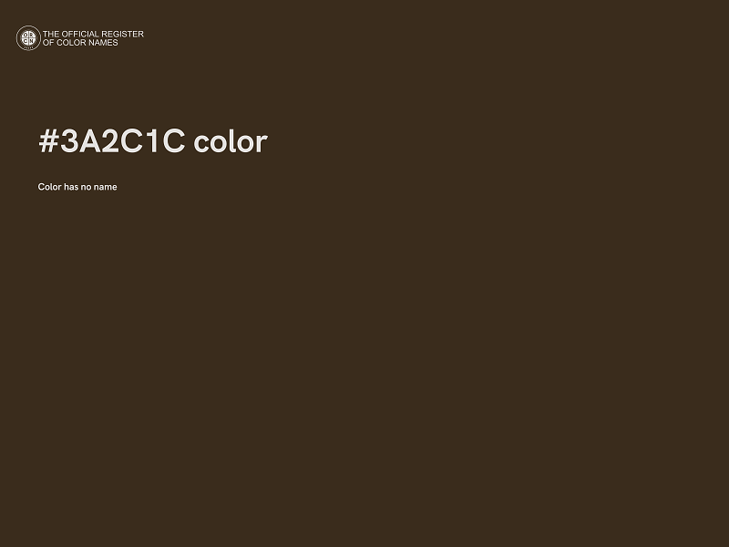 #3A2C1C color image