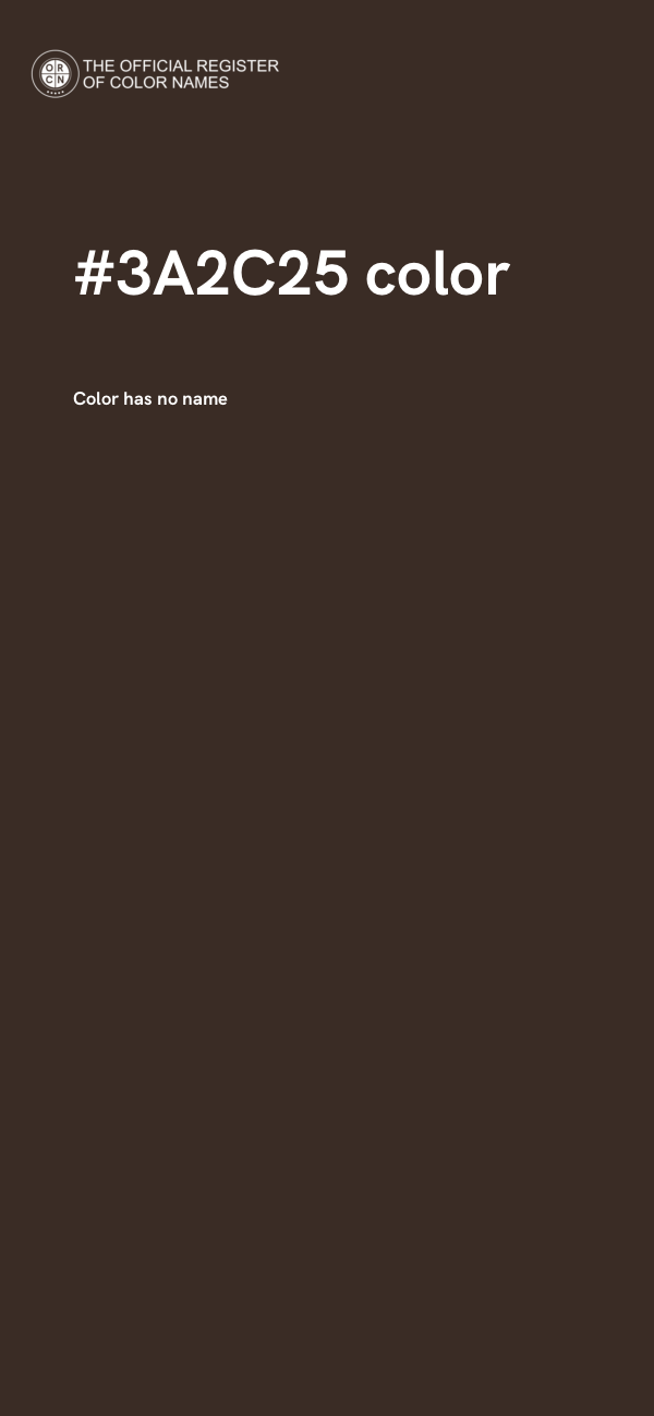 #3A2C25 color image