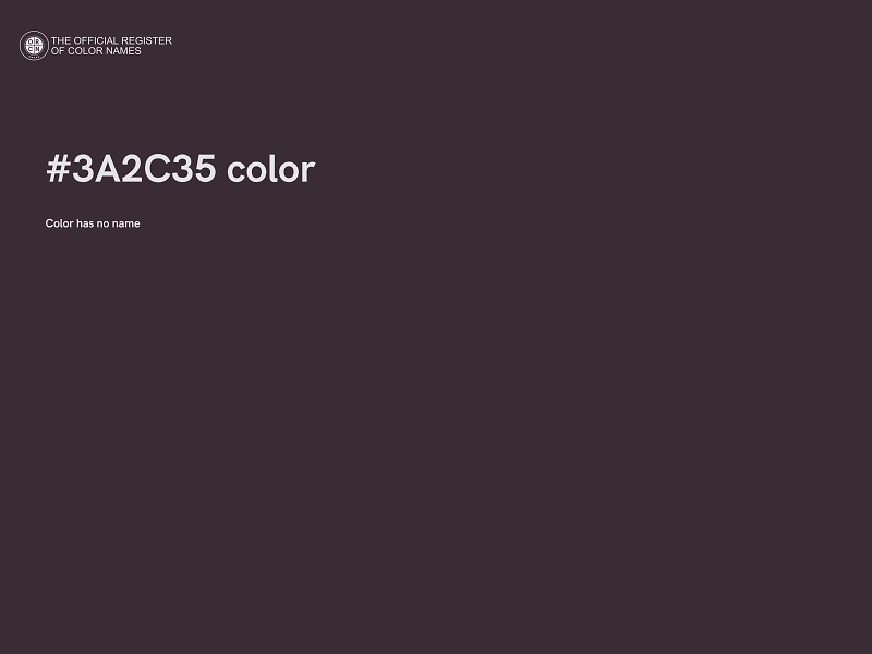 #3A2C35 color image