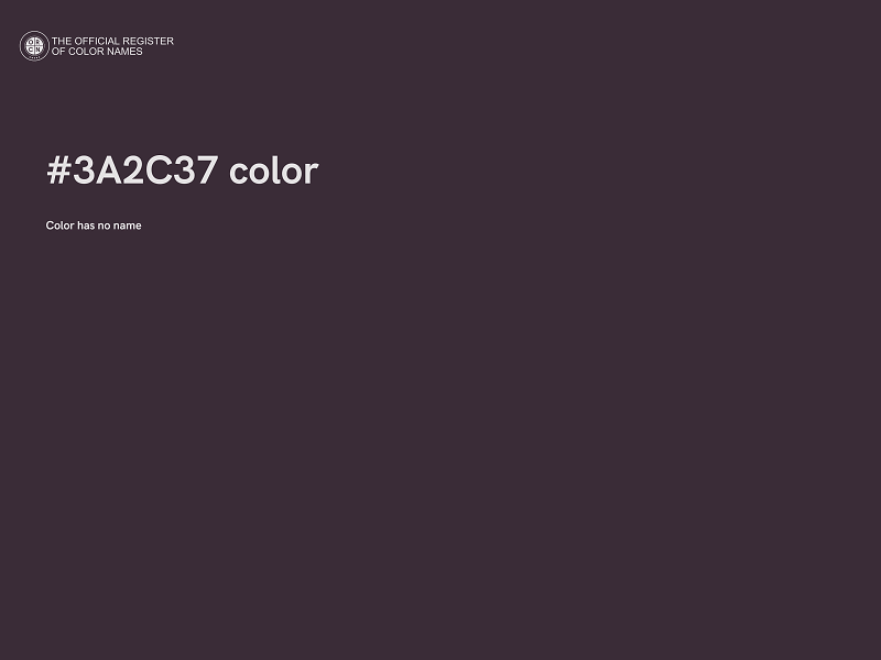 #3A2C37 color image