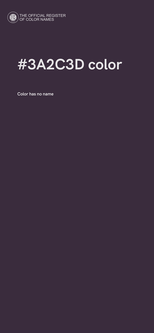 #3A2C3D color image