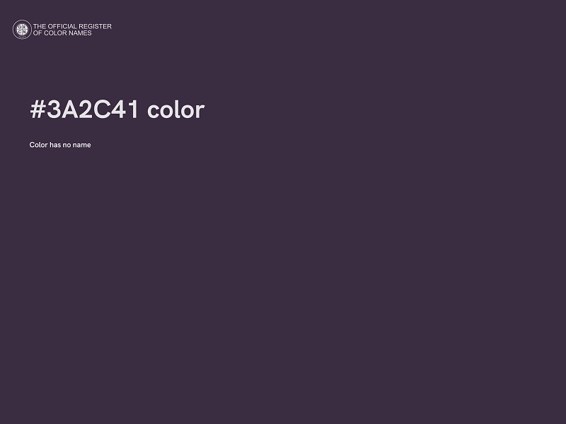#3A2C41 color image