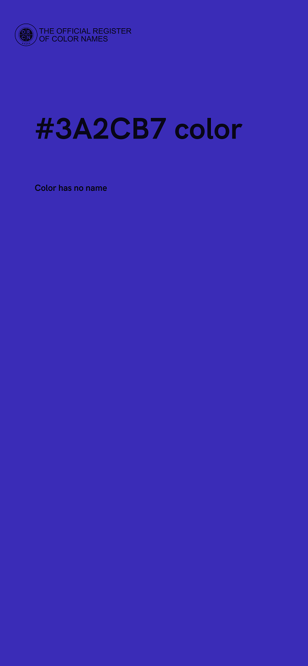 #3A2CB7 color image