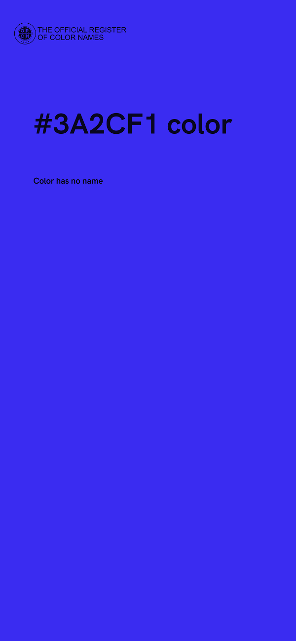 #3A2CF1 color image