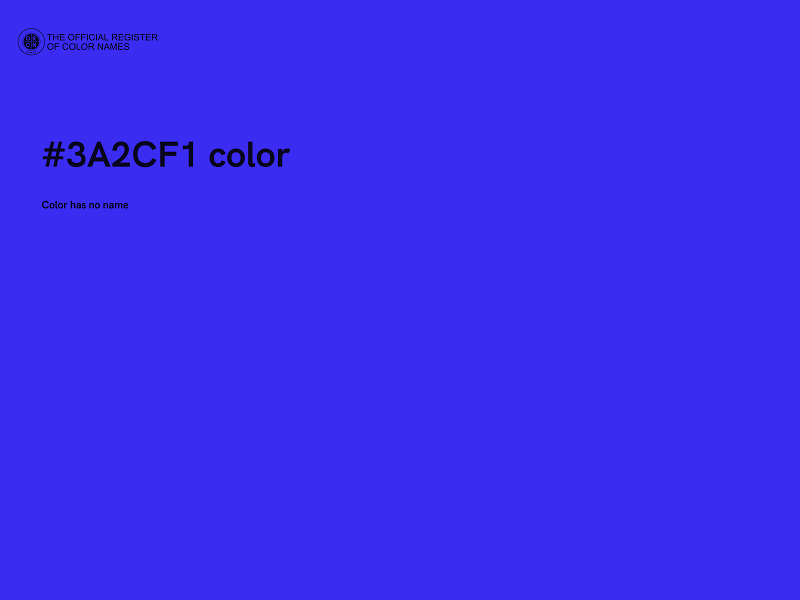 #3A2CF1 color image