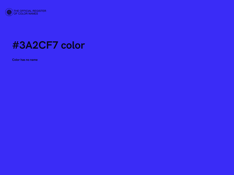 #3A2CF7 color image
