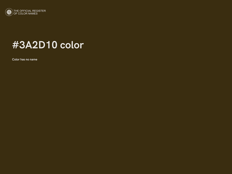 #3A2D10 color image