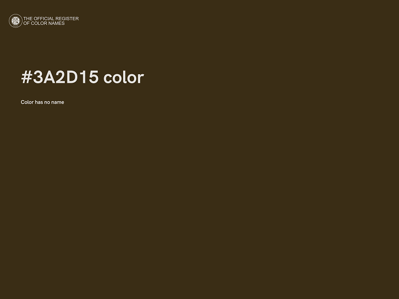 #3A2D15 color image