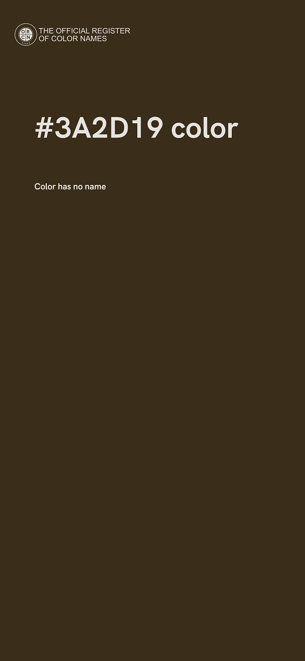 #3A2D19 color image