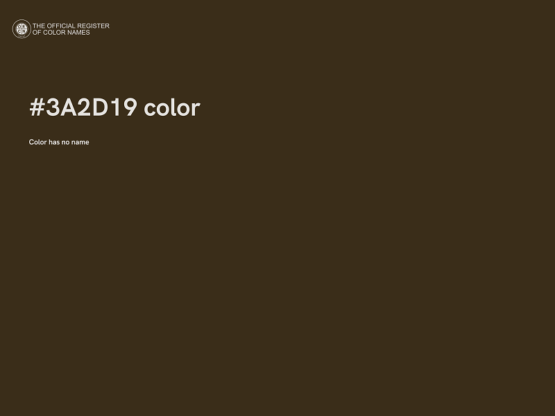 #3A2D19 color image