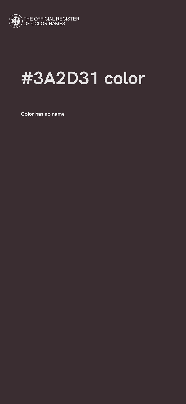 #3A2D31 color image