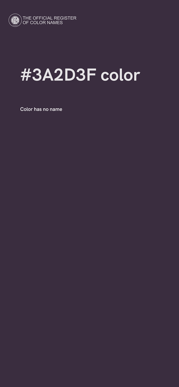 #3A2D3F color image