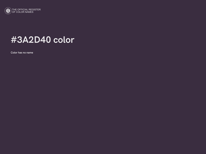 #3A2D40 color image