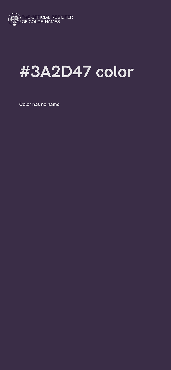 #3A2D47 color image