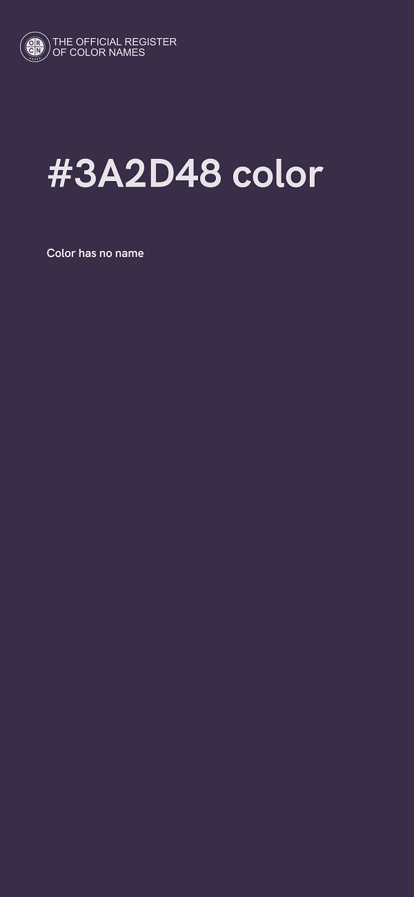 #3A2D48 color image
