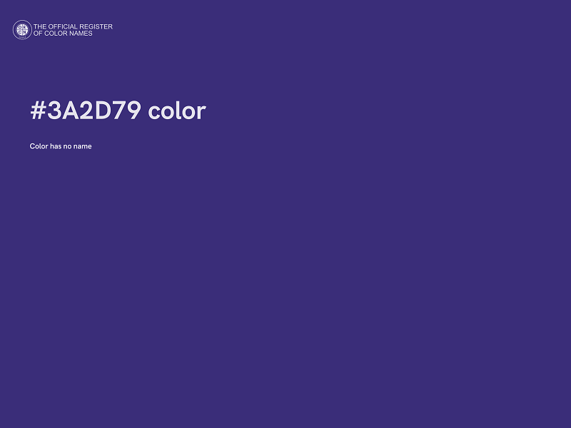 #3A2D79 color image
