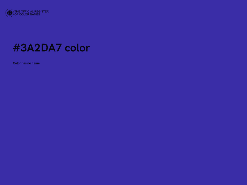 #3A2DA7 color image