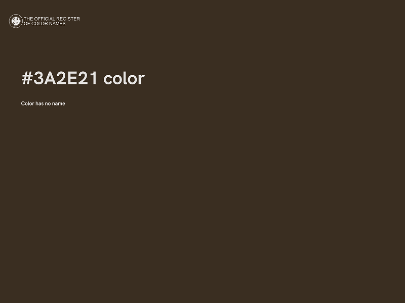 #3A2E21 color image