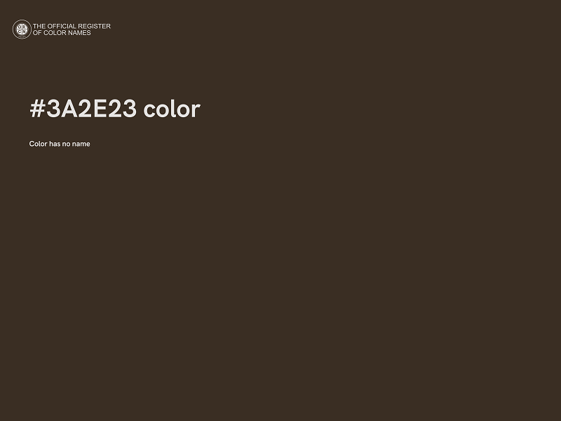 #3A2E23 color image