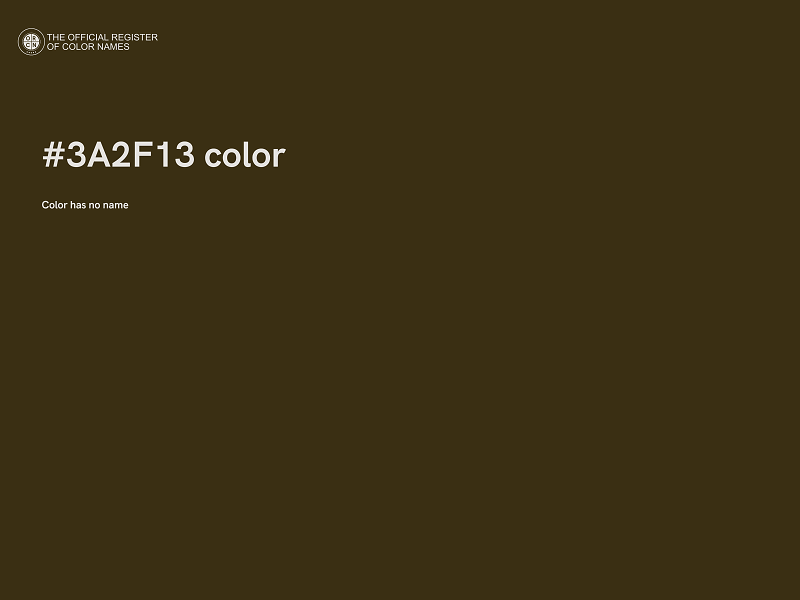 #3A2F13 color image