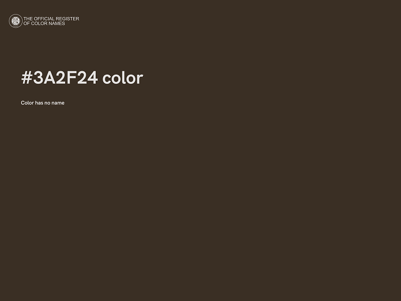 #3A2F24 color image