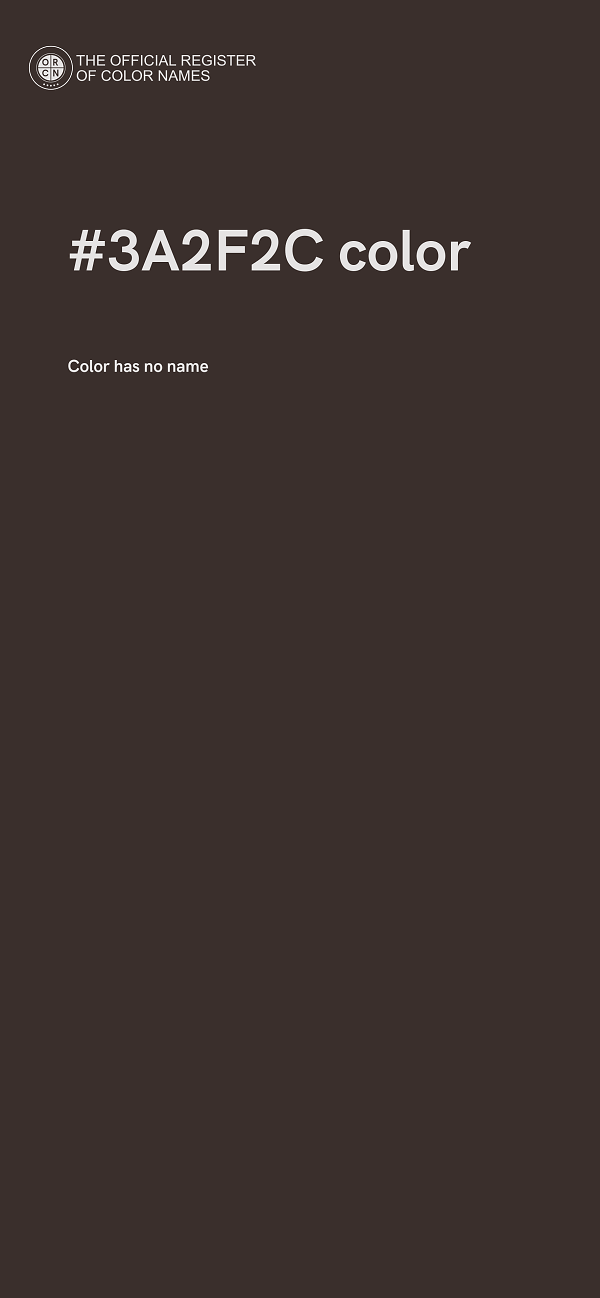 #3A2F2C color image
