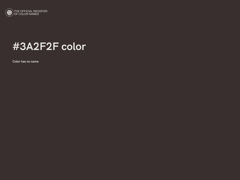 #3A2F2F color image