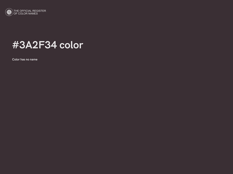 #3A2F34 color image