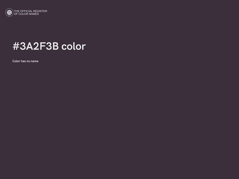 #3A2F3B color image