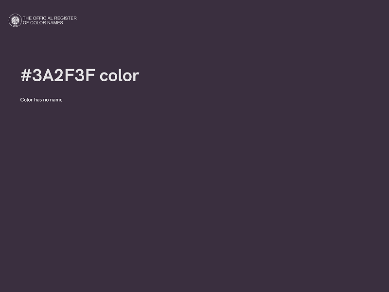 #3A2F3F color image