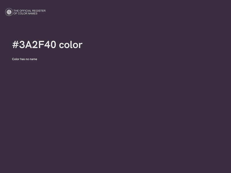 #3A2F40 color image