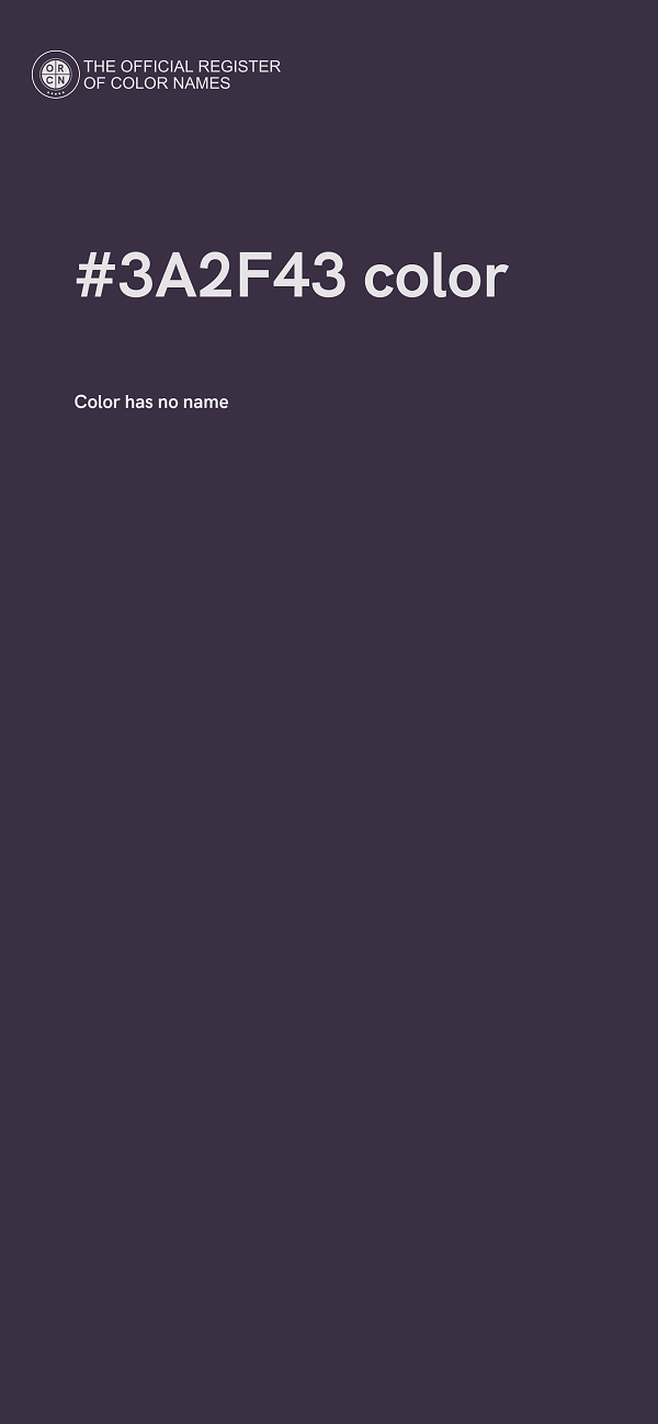 #3A2F43 color image