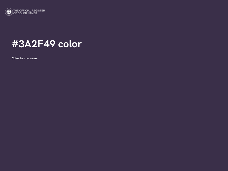 #3A2F49 color image