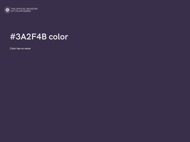 #3A2F4B color image