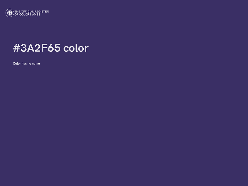 #3A2F65 color image