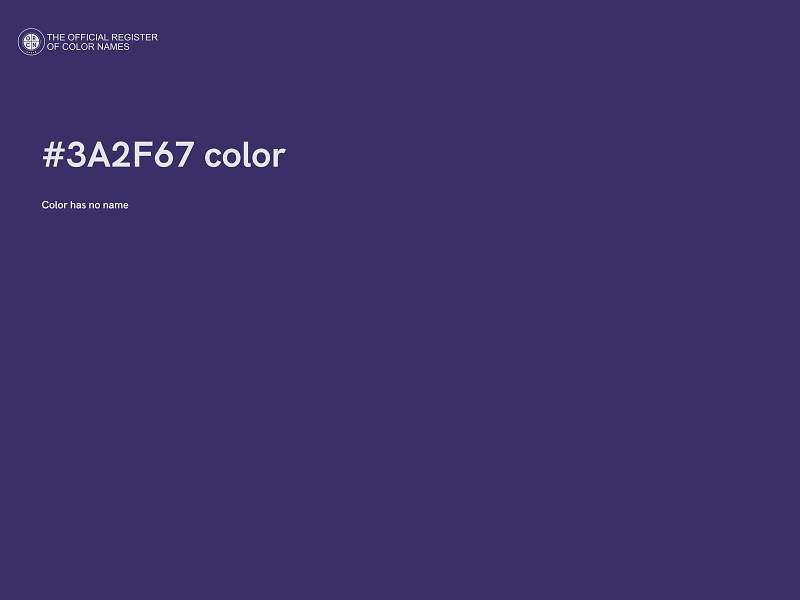 #3A2F67 color image