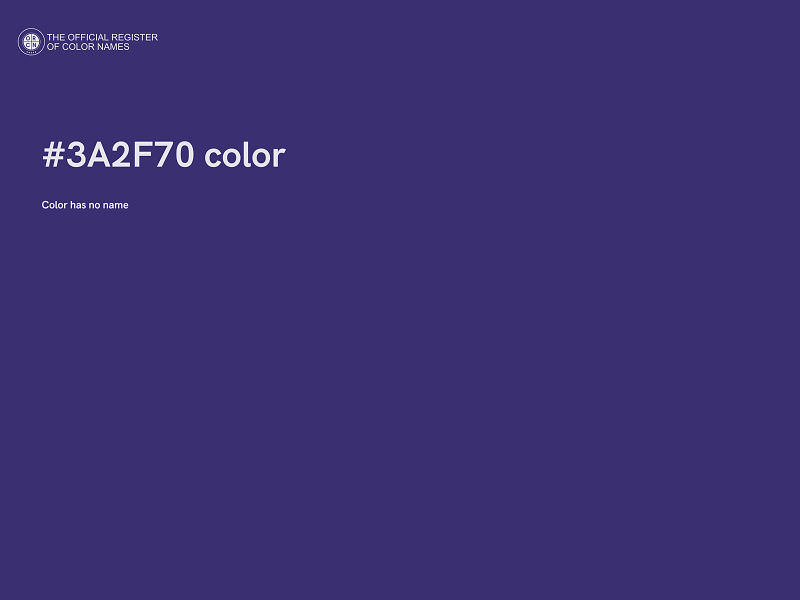 #3A2F70 color image