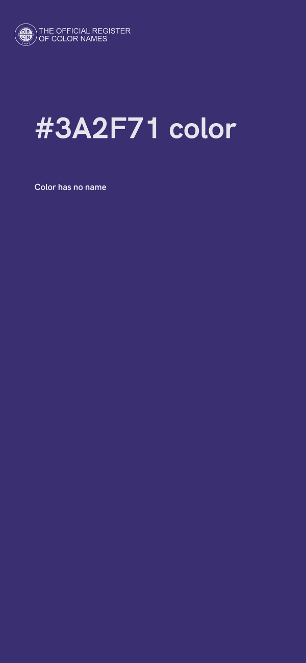#3A2F71 color image