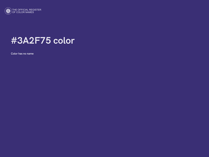 #3A2F75 color image