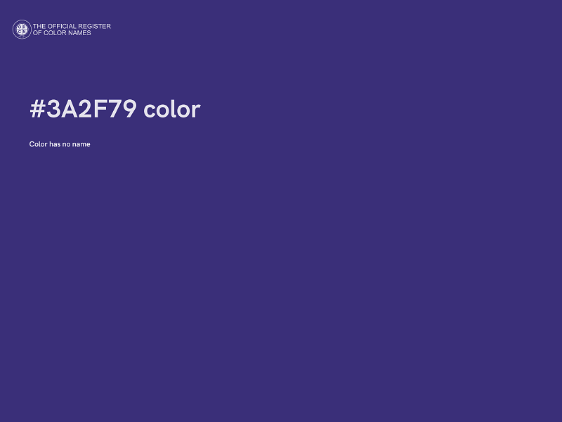 #3A2F79 color image