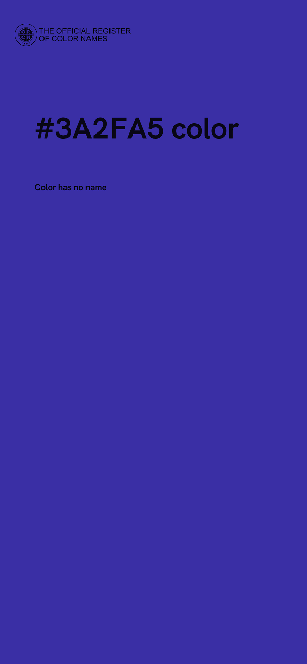 #3A2FA5 color image