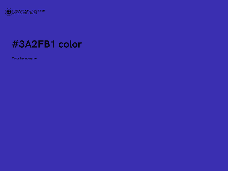 #3A2FB1 color image