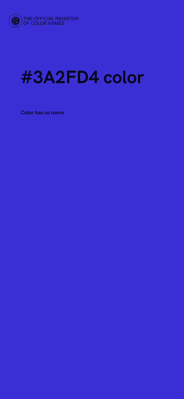 #3A2FD4 color image
