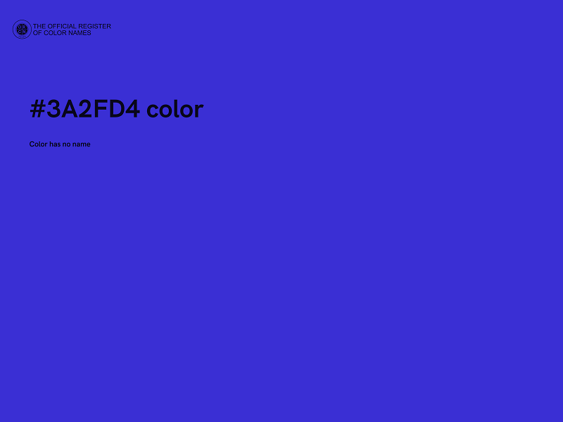 #3A2FD4 color image