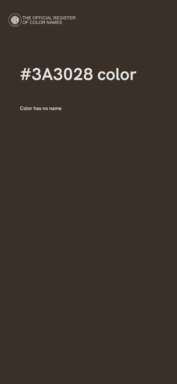 #3A3028 color image