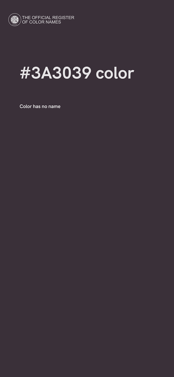 #3A3039 color image