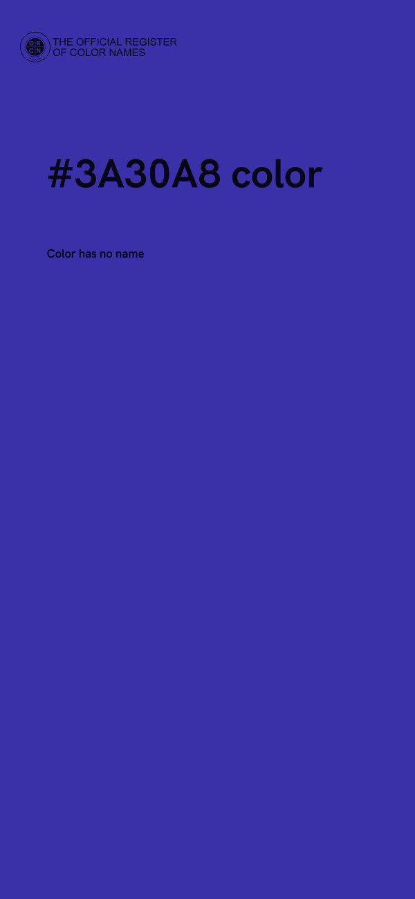 #3A30A8 color image