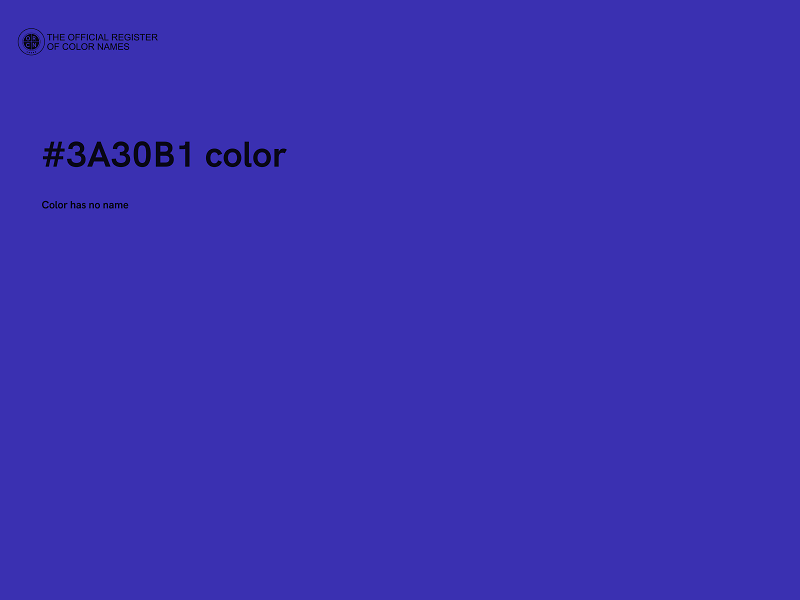 #3A30B1 color image