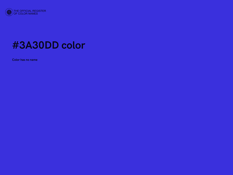 #3A30DD color image